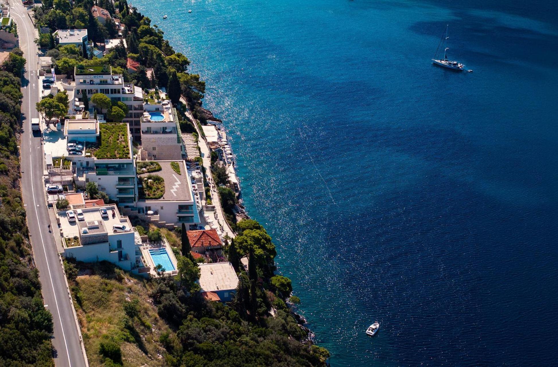 Hotel More (Adults Only) Дубровник Екстер'єр фото Aerial view of the village